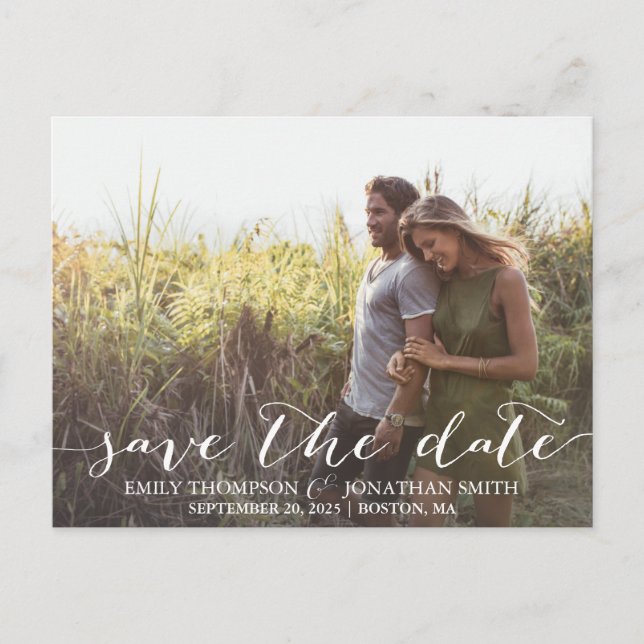Landscape Foto Wedding Save the Date Postcard Postkarte (Vorderseite)