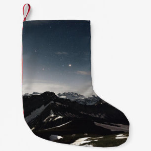LANDSCAPE FOTOGRAFIE DES SCHWARZEN UND WEISSEN BER KLEINER WEIHNACHTSSTRUMPF