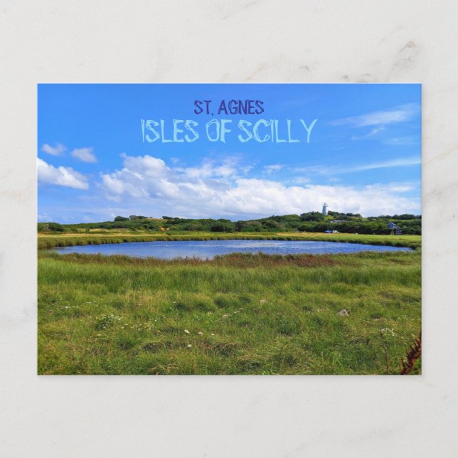 Landscape  Lighthouse, St. Agnes - Isles Of Scilly Postkarte (Vorderseite)