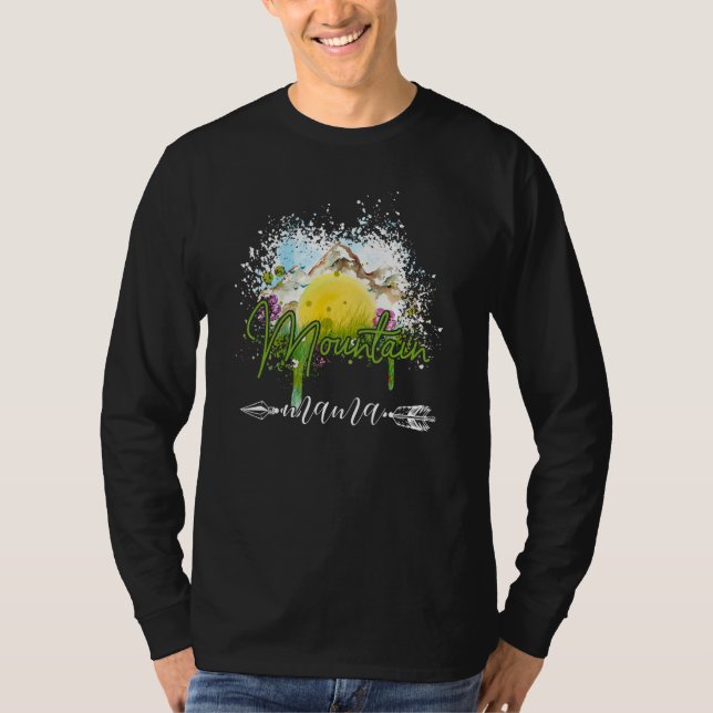 Landscape Mountain Mama Hiking Mom Flower Mothers  T-Shirt (Vorderseite)