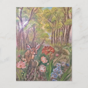 landscape paint painting hand art nature postkarte