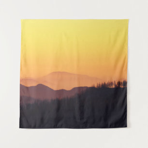 LANDSCAPE PHOTO OF FOREST DURING GOLDEN HOUR WANDTEPPICH