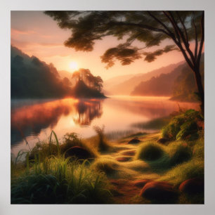 Landscape River's Edge Wall Poster