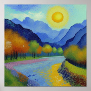 Landscape Van Gogh Stil Poster