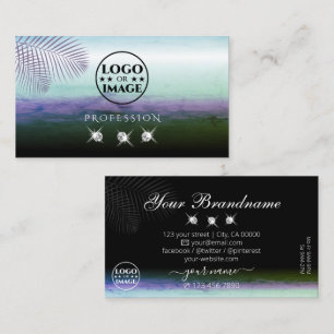 Landscape Wasserfarben glänzende Diamanten mit Log Visitenkarte