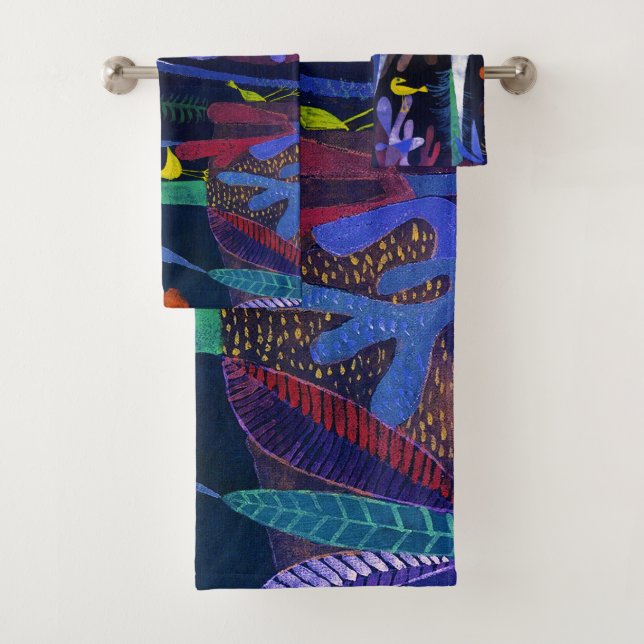 Landscape with Yellow Birds, Paul Klee Badhandtuch Set (Insitu)