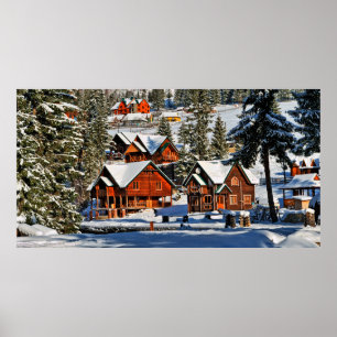 Landscapemountain, Ski, Schnee, Winter, aktiv, Luf Poster