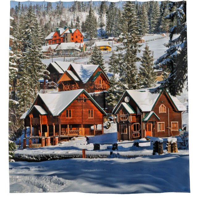 Landscapemountain, Ski,Schnee,Winter,aktiv,Luft,ka Duschvorhang (Vorderseite)