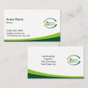 Landscaper für Lawn Care-Logos Visitenkarte
