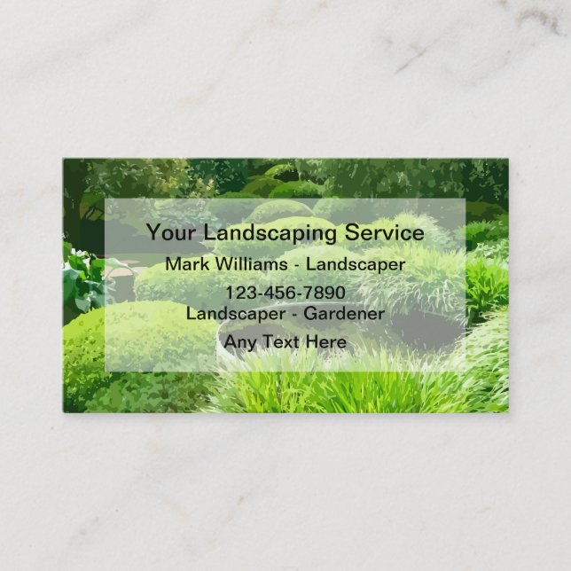 Landscaper Landscaping Business Cards Visitenkarte (Vorderseite)