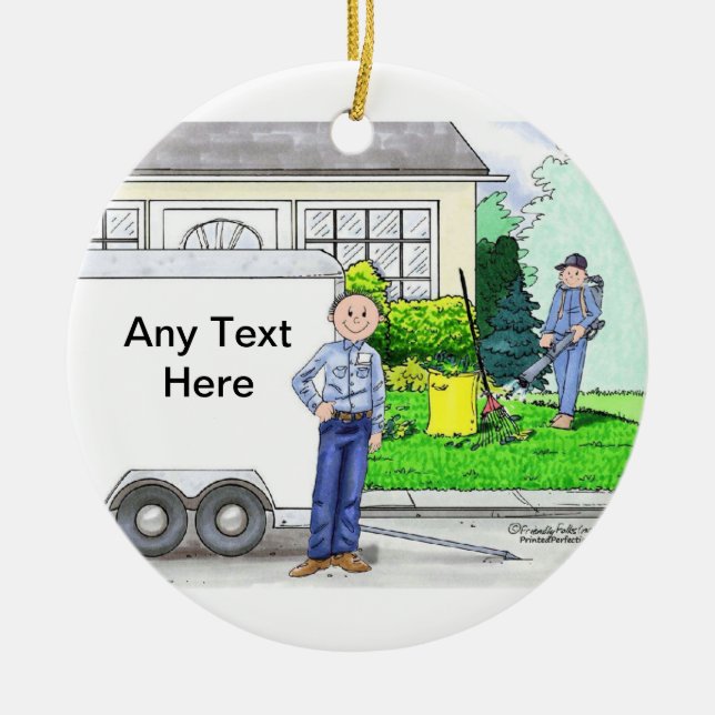 Landscaper - Männlich Keramik Ornament (Vorne)