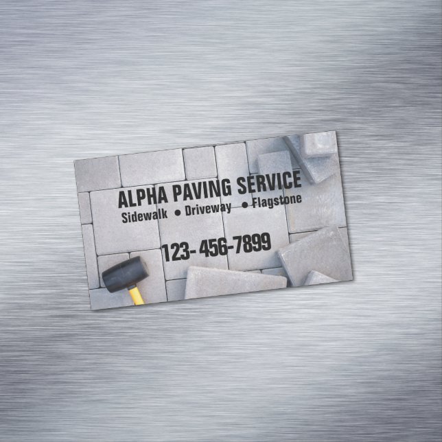 Landscaping Brick Paver Paving Stone Mauerwerk Magnetische Visitenkarte (Beispiel)