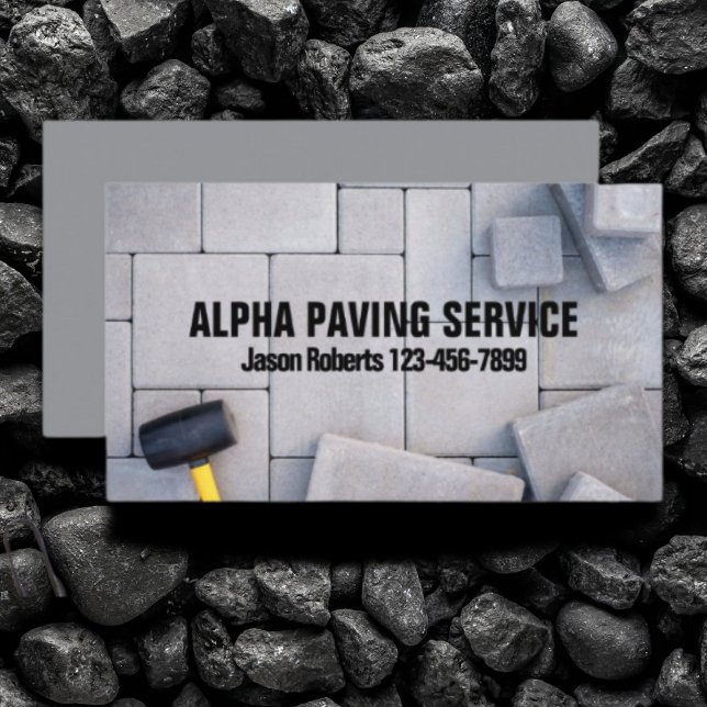 Landscaping Brick Paver Paving Stone Mauerwerk Visitenkarte (Landscaping Brick Paver Paving Stone Masonry Business Card)