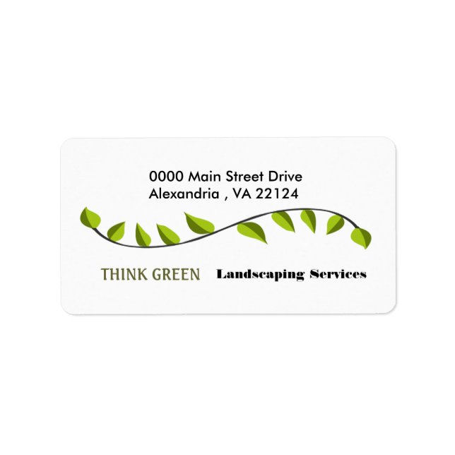 Landscaping der Bio Pflanze der botanischen Landwi Adressaufkleber (Vorne)