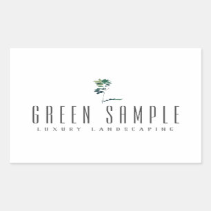Landscaping Green Hand Design Graphic Typografy Rechteckiger Aufkleber