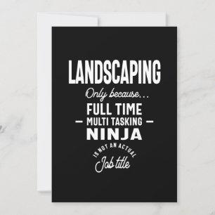 Landscaping Job Title Gift Einladung