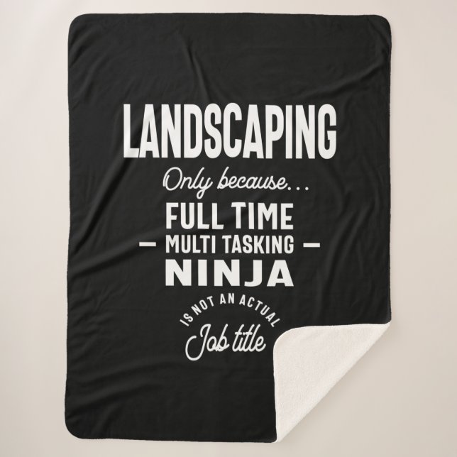 Landscaping Job Title Gift Sherpadecke (Vorderseite)