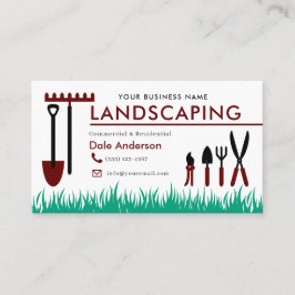 Landscaping Lawn Care Business Card Visitenkarte