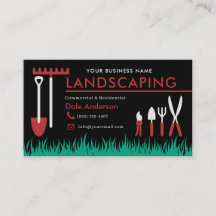 Landscaping Lawn Care Business Card