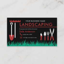 Landscaping Lawn Care Business Card Visitenkarte