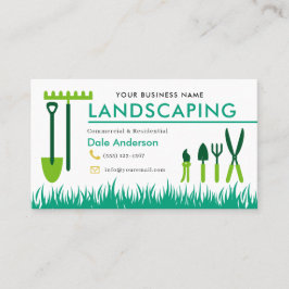 Landscaping Lawn Care Business Card Visitenkarte