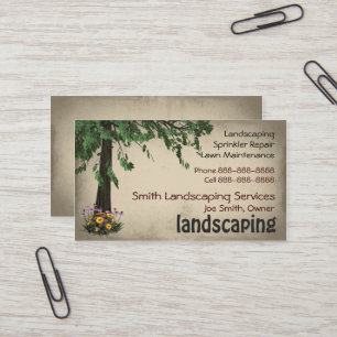 Landscaping Lawn Care Services Business Card Visitenkarte