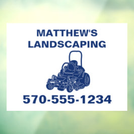 Landscaping Lawn Mowing Business Fensteraufkleber