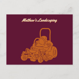 Landscaping Lawn Mowing Business Postkarte