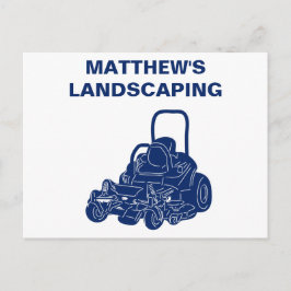 Landscaping Lawn Mowing Business Postkarte