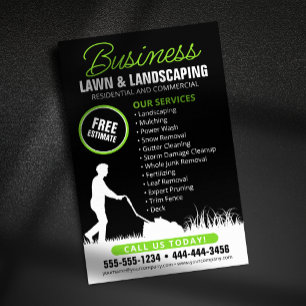 Landscaping Lawn Mowing Flyer