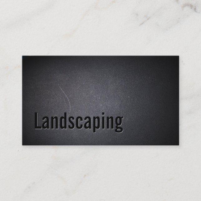 Landscaping Modern Bold Black Elegant Visitenkarte (Vorderseite)