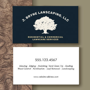 Landscaping Rasen Care Tree Logo Business Card Visitenkarte
