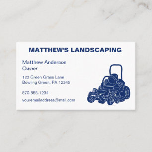 Landscaping Rasenmäher Kommerzieller Rasenmäher Visitenkarte