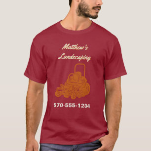 Landscaping Rasenmäher Personalisiert T-Shirt