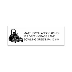 Landscaping Rasenmäher Rücksendeadresse Permastempel