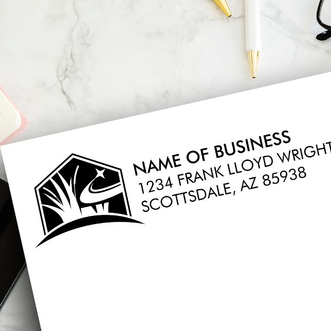 Landscaping-Rücksendeadresse für moderne Rasenpfle Permastempel (Von Creator hochgeladen)