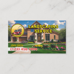 Landscaping Service Business Cards Visitenkarte
