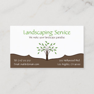 Landscaping Service Elegantes Tree Nature Logo Visitenkarte