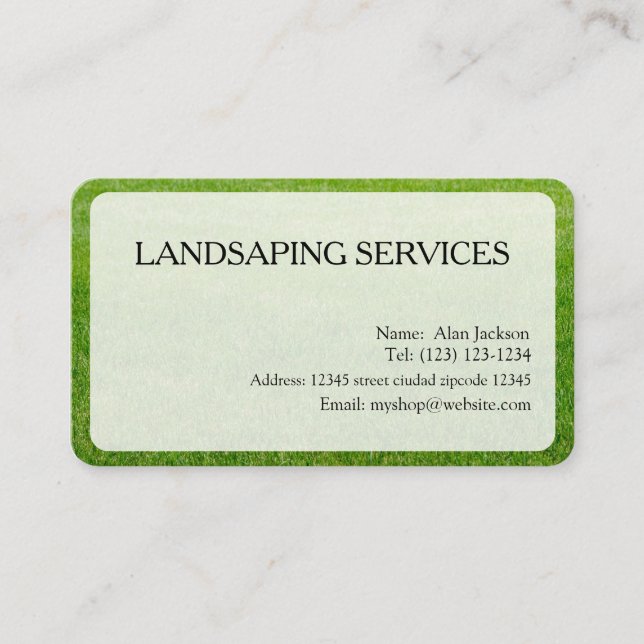 LANDSCAPING SERVICES Visitenkarte bearbeitet (Vorderseite)