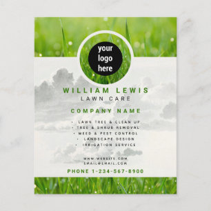 Landscaping von Lawn Care Simple Business-Logos Flyer