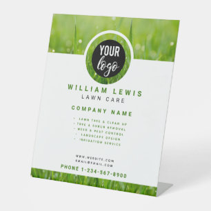 Landscaping von Lawn Care Simple Business-Logos Sockelschild