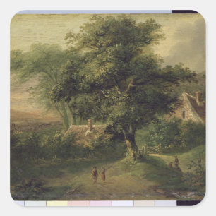 Landschaft, 1827 quadratischer aufkleber