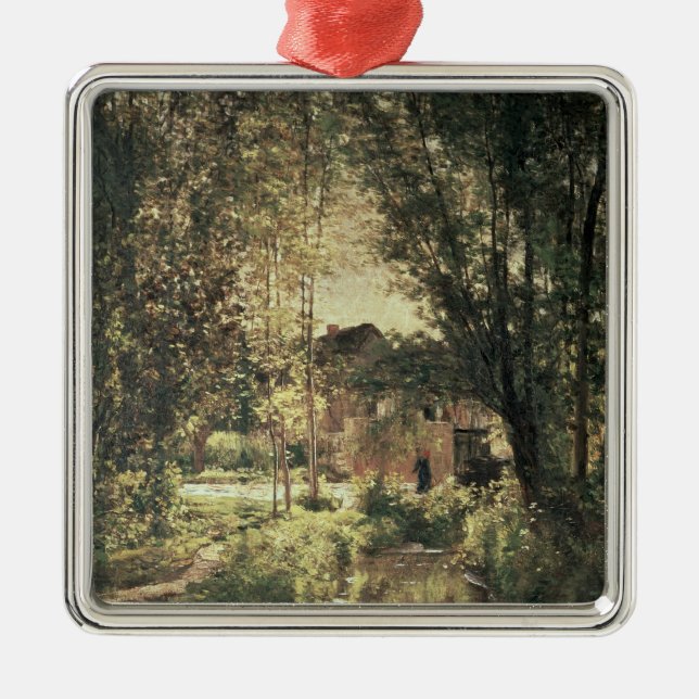 Landschaft 2 silbernes ornament (Vorne)