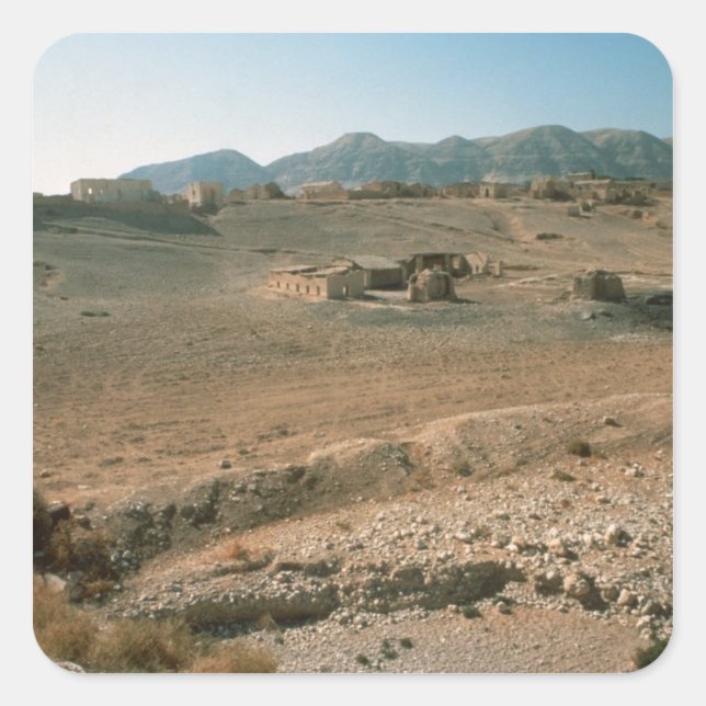 Landschaft 3 quadratischer aufkleber (Vorderseite)