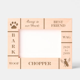 Landschaft 7x5 Gedenkstätte Angel Hund Name Jahr Geätzte Rahmen