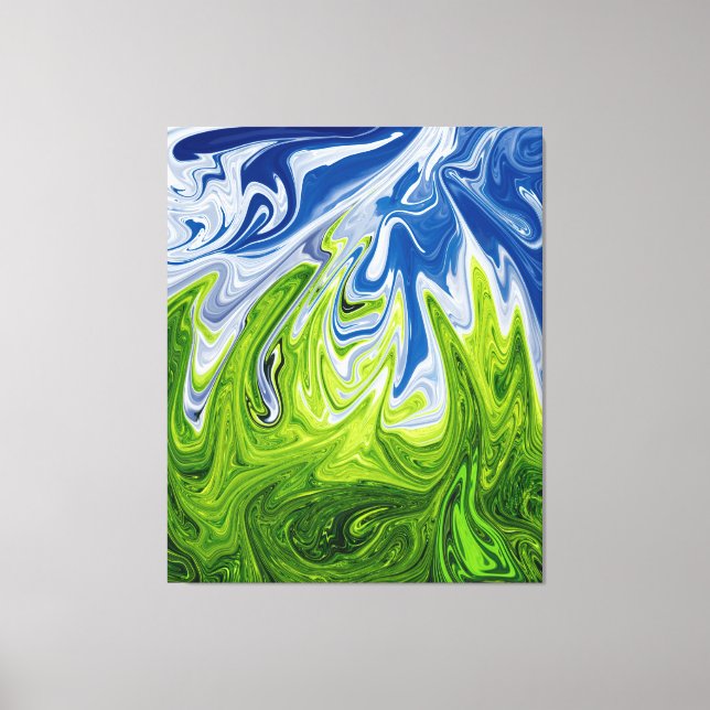 Landschaft Abstrakte Kunst | Beste moderne Kunst Leinwanddruck (Vorderseite)