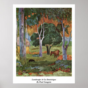 Landschaft am La Dominique durch Paul Gauguin Poster