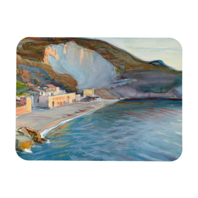 Landschaft an der Küste von Neapel, M. Enckell Magnet (Horizontal)