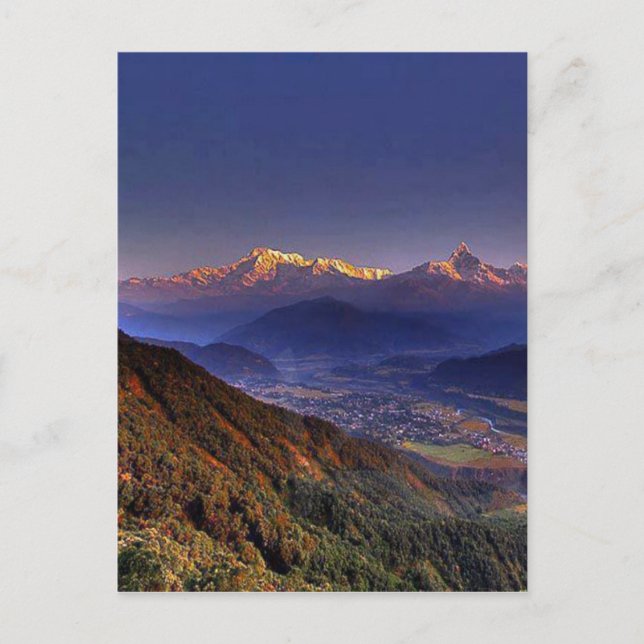 Landschaft anzeigen : HIMALAYA POKHARA NEPAL Postkarte (Vorderseite)
