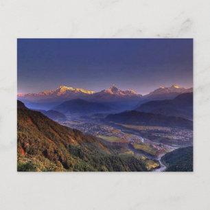 Landschaft anzeigen : HIMALAYA POKHARA NEPAL Postkarte